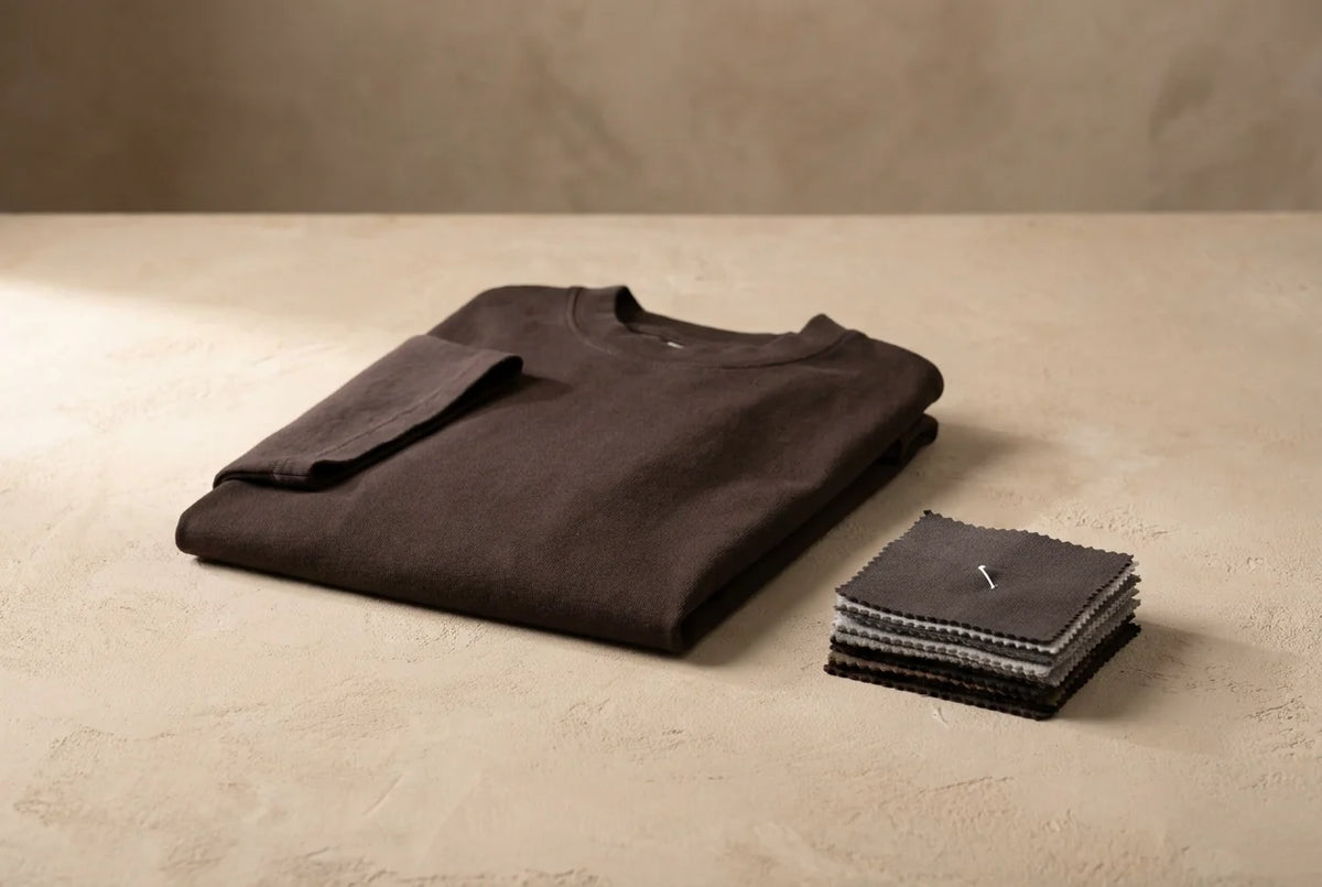 Professional header image for comparison analysis: Heavyweight vs. Standard-Weight Tees: How Fabric GSM Chan...
