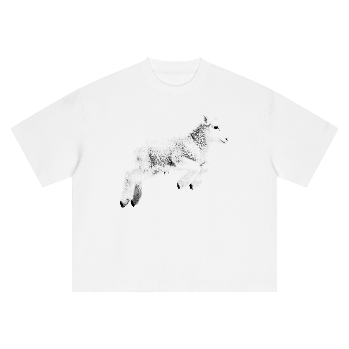 Leaper Heavyweight Boxy Oversized T-Shirt White