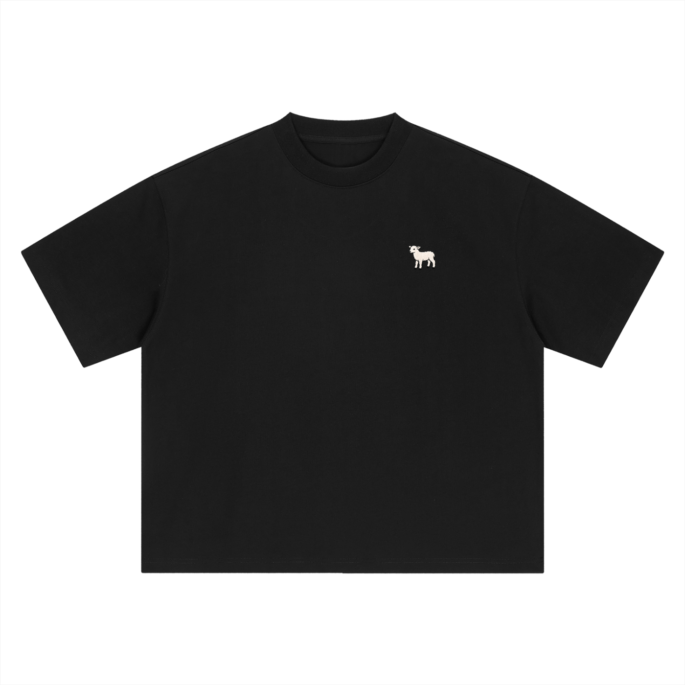 Lamby Heavyweight Boxy Oversized T-Shirt Black