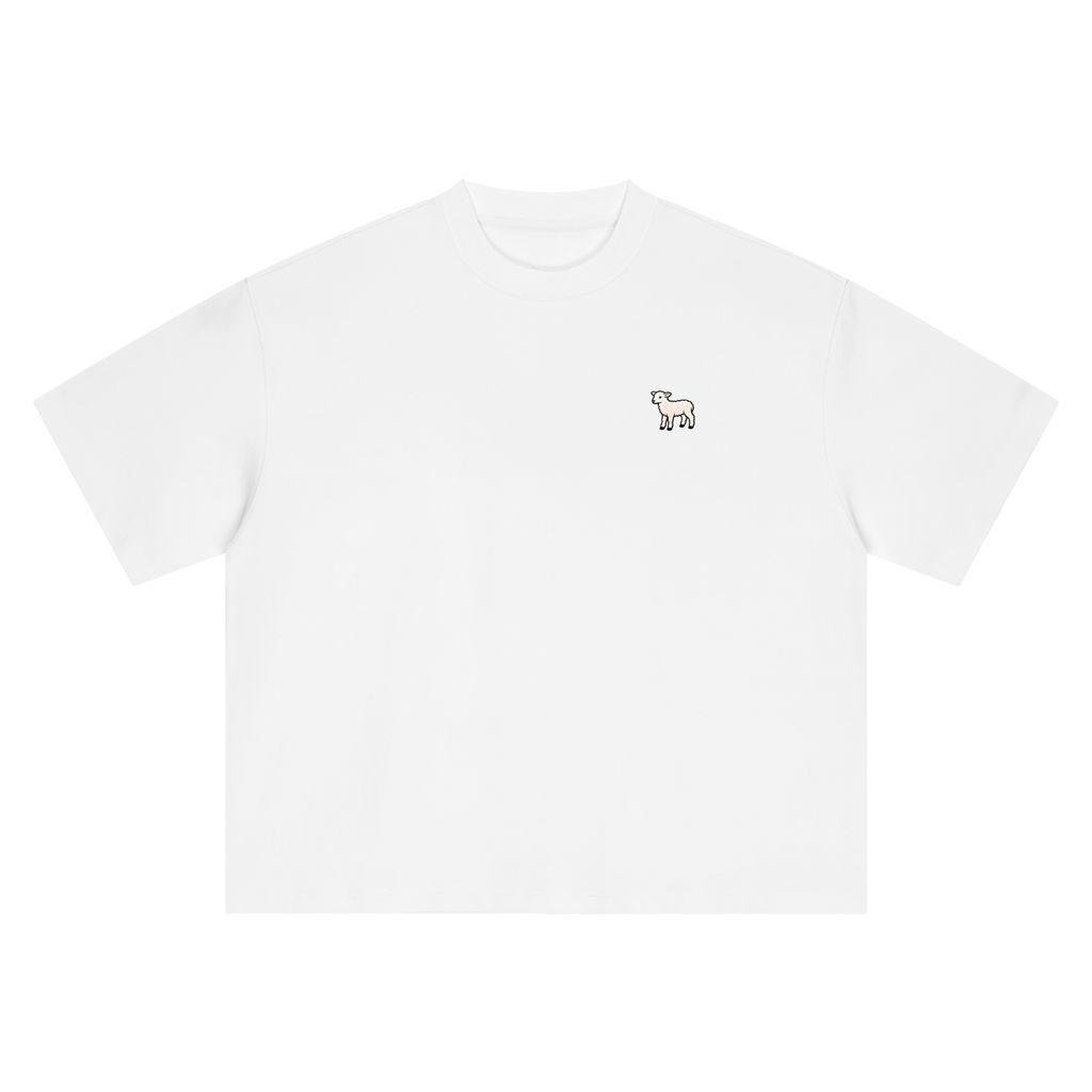 Lamby Heavyweight Boxy Oversized T-Shirt White