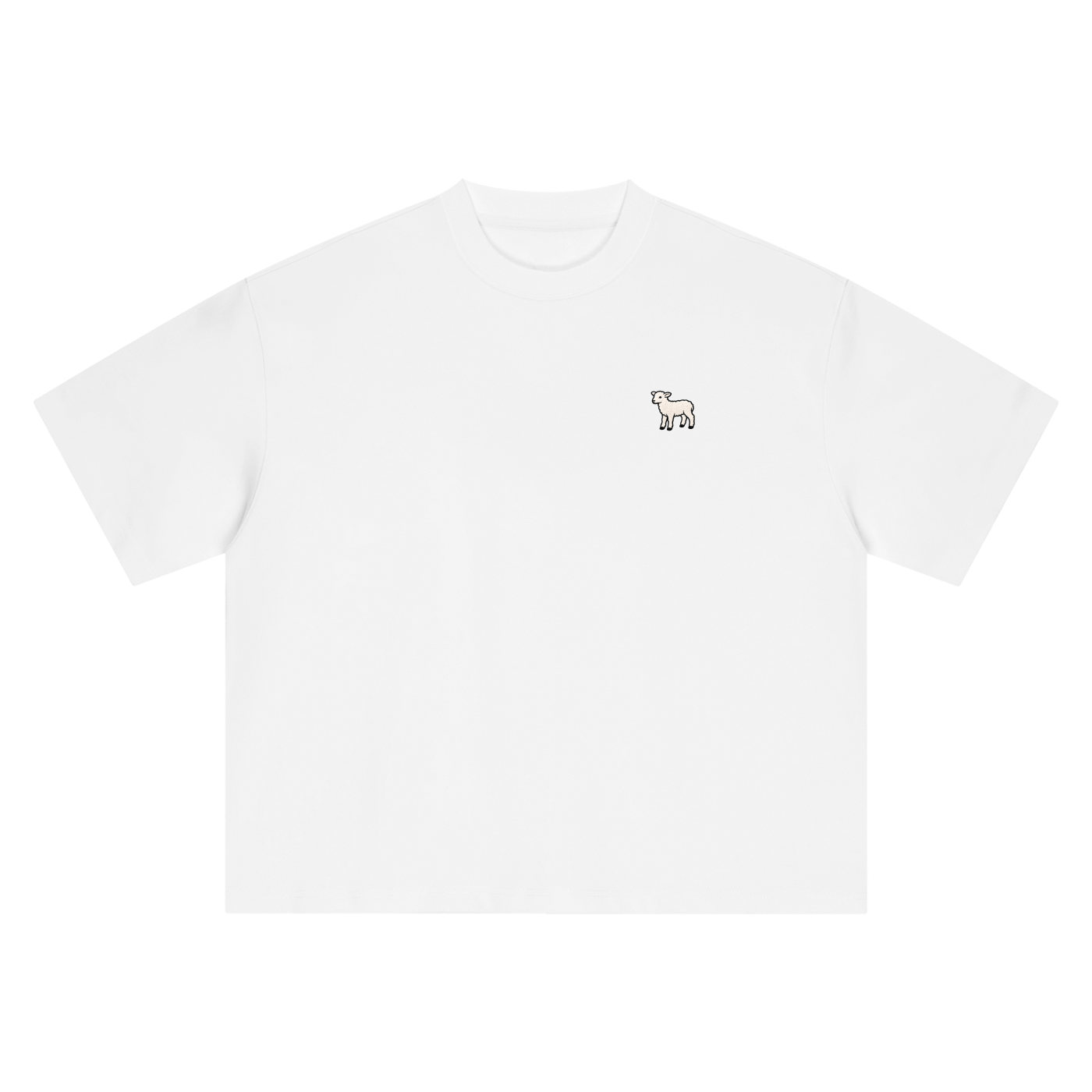 Lamby Heavyweight Boxy Oversized T-Shirt White